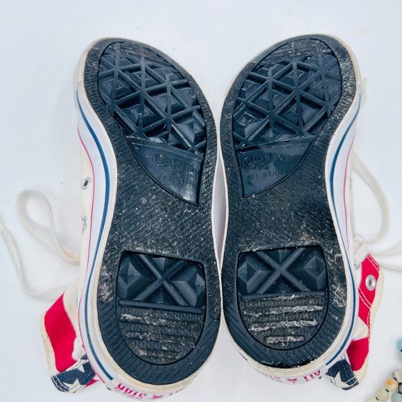 Vintage Converse size Woman 8.5 Chuck Taylor All Star High Top, American Flag - Picture 10 of 10
